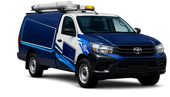 Our drain service van out on a Tamarama job