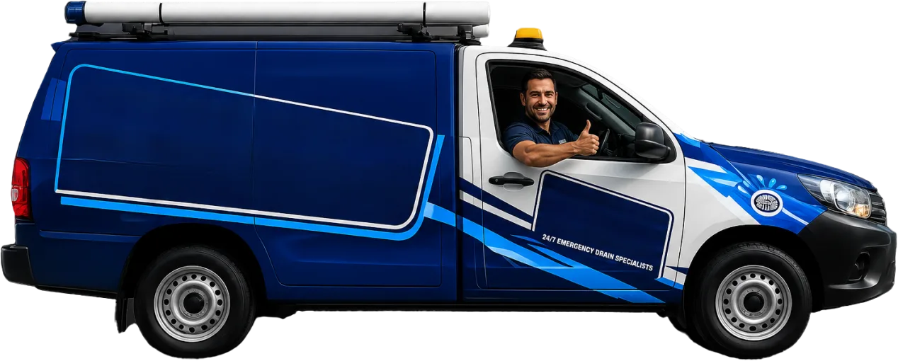 Drain service van out on the road in Tamarama